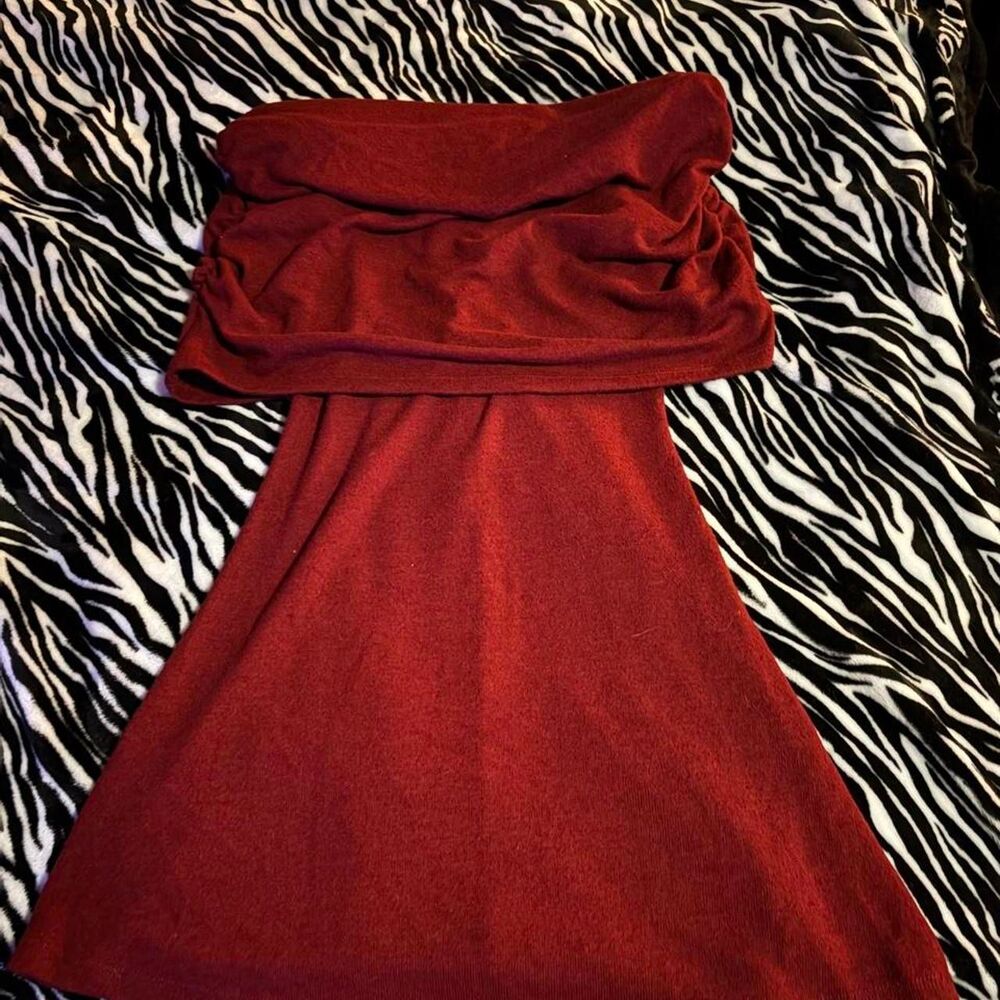 Asos Women's Burgundy and Red Dress